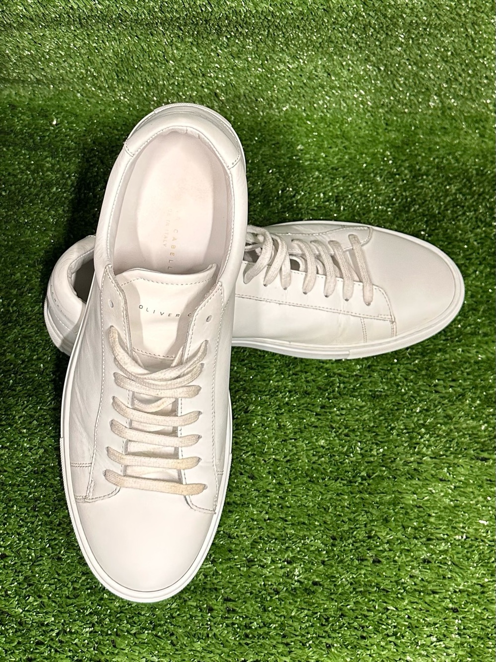 Oliver Cabell White Low-Top Leather Sneakers